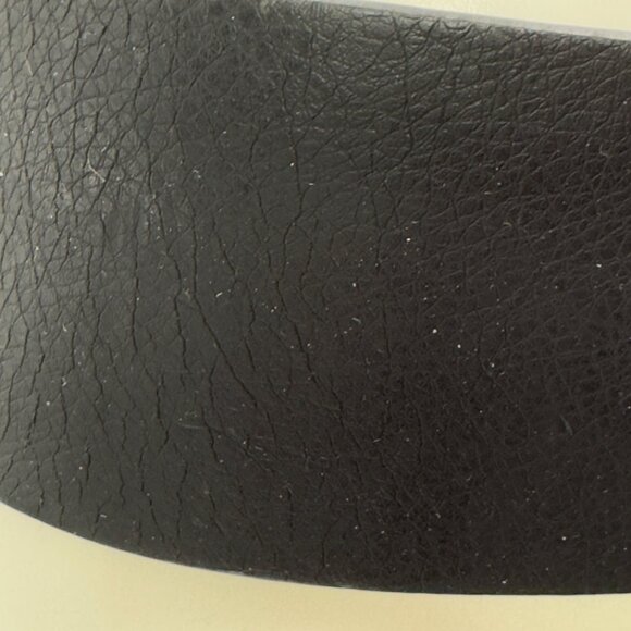 JESSICA SIMPSON Wide Black Faux Leather Belt Triple Buckle Studded Details Women - Picture 5 of 12